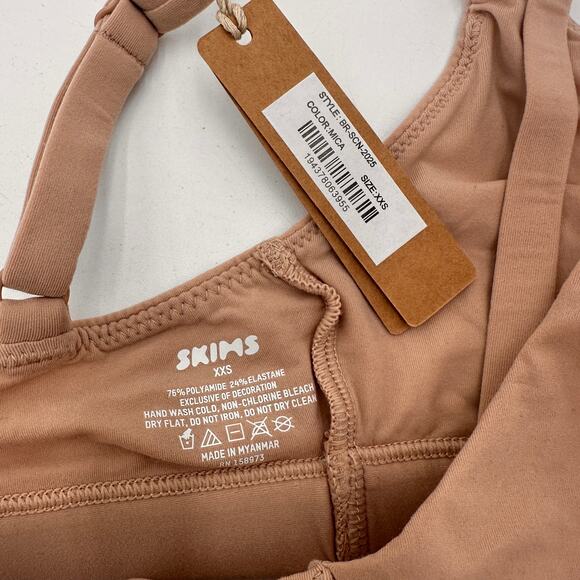 Skims Fits Everybody Scoop Bralette Mica New with tags Size XXS - Picture 4 of 4